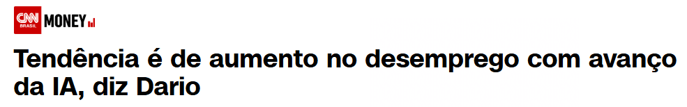 CNN Money - Tendência é de aumento no desemprego com avanço da IA